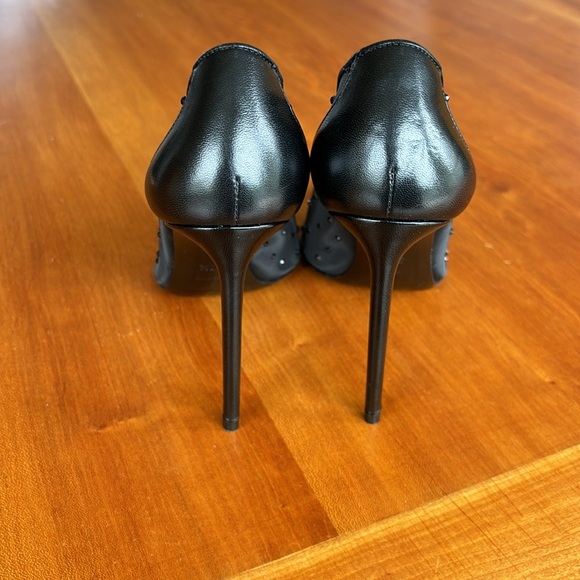 NWOT SAINT LAURENT Anja Pumps with Rhinestone Mesh black size 37.5 - Picture 7 of 9